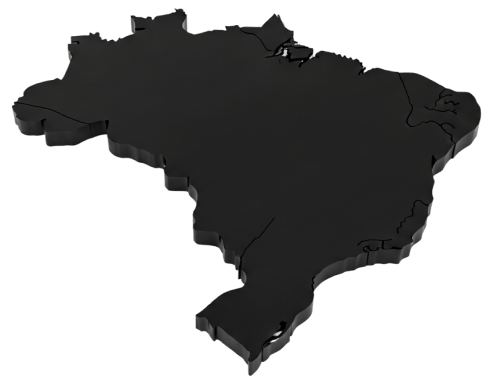 Mapa do Brasil mostrando localização das unidades Bodytech